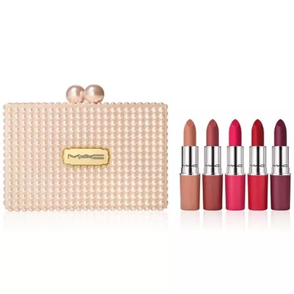 MAC Taste of MAC 5 Piece Full Size Lipstick Set with Pearl Case - Picture 3 of 14